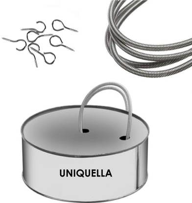 uniquella 5 Meter Curtain Wire With 20 Pcs Side Hook Hanger Holder