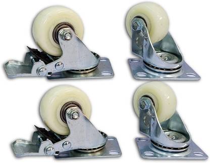 Nisma Engineering PP Nylon caster wheels 2 swivel 2 breaks for furniture movement wheels caster Swivel Furniture Caster