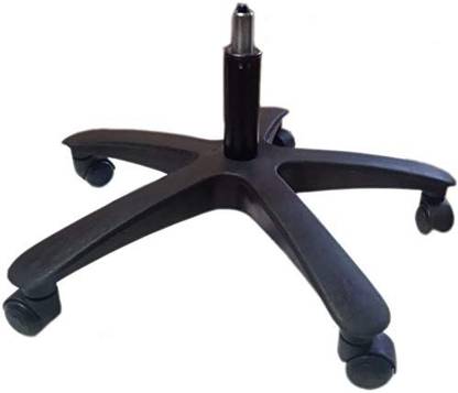 KITHANIA Chair Base 26 inch (Plastic) Black Wheel & 120 mm Hydraulic Swivel Furniture Caster