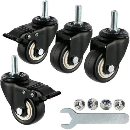 Equal 2inch Fixed&Swivel With Break Caster Wheel HeavyDuty Thread Capacity250Kg Swivel Furniture Caster