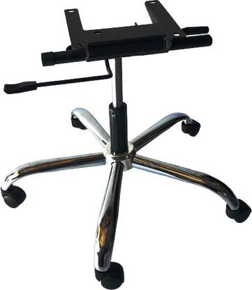 Tarun OFFICE Chair BASE Revolving Office Chair Steel Base Casters Black Wheels Gas Hydraulic Lift Cylinder (120 mm) Double Lever tilt Mechanism Heavy Duty Plate with (Chrome Base) Mostly Fit to Every Chair Fixed Furniture Caster