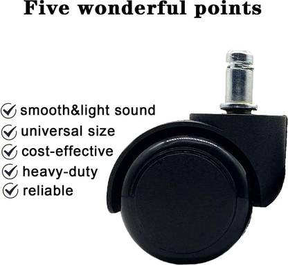 London Paree Chair Wheel Castor Pin Type / Furniture wheel Revolving Chair Wheel Black Pin-09 Appliance Furniture Caster