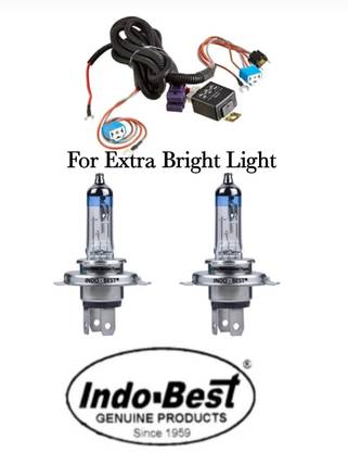 Indo -Best Head Lamp Wiring With Relay H4 Halogen Bulb 12V Xenon For Cars OE Type Fuse Replacement Kit