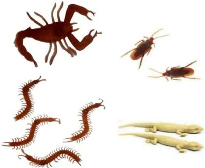 BBS DEAL (1 Pcs Lizard , Centipede Kankhajura ,1 Bicchu Scorpion, 1 Pcs Cockroach) Insects Toy For Make Fool and fun gag toy Gag Toy