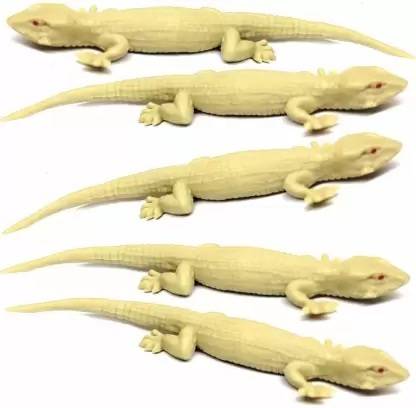 White Devil Set of 5 Fake Lizard House Gecko Rubber Practical Jokes Prank Toys lizard Gag Toy