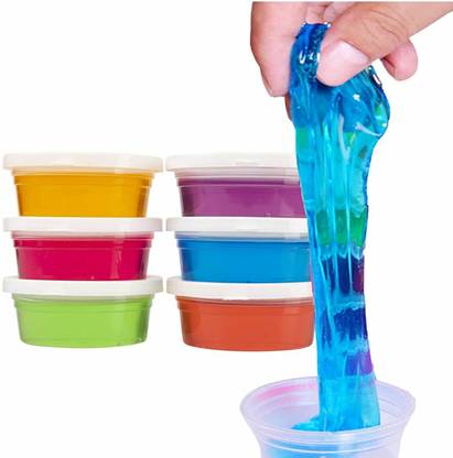 AS TOYS AH STORE Crystal Scented Slime Jelly Toy For Kids. Pack Of 04 Pcs. Gag Toy