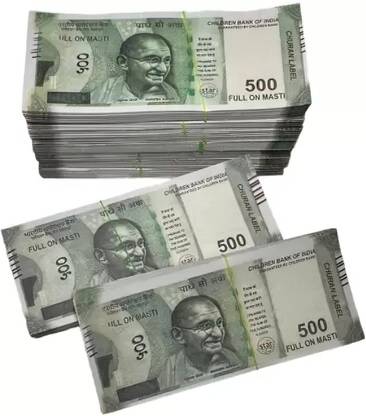 Krishna Marketing Dummy currency 500 Rupees Duplicate Money (Pack of 500) Fake Notes Nakli Note Fidget Toy Gag Toy