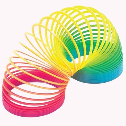 NAVDEEP COLLECTION Set Of One Rainbow Spring Toy. Spring Gag Toy