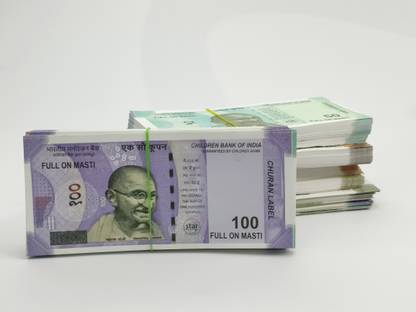 Velinor Paper Dummy Currency Notes for Kids Toys Learn Trading/Counting/Accounting Skill from Fake Money Set of 120PC Money Toys for Kids/Nakli Note ki Gaddi Gag Toy