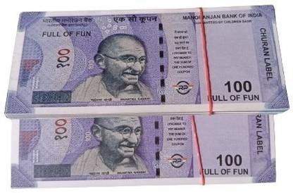 BBS DEAL Rs 100 ka Bundle of 2 (200 note ) Nakli Indian Currency New Fake currency Note Gag Toy