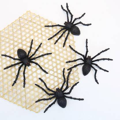 Orama Realistic Plastic Black Fake Spider Toys and Spider Toys Halloween (Pack of 1) Toy Gag Toy