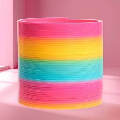 LaBeaute Jumbo Magic Rainbow Slinky I Original Plastic Coil Fidget Spring Toy Gag Toy