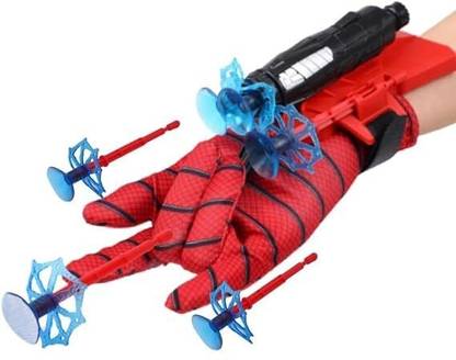 Ample Wings Spiderman Finger Gloves with Web Shooters Toy, 3 Piece Dart Set