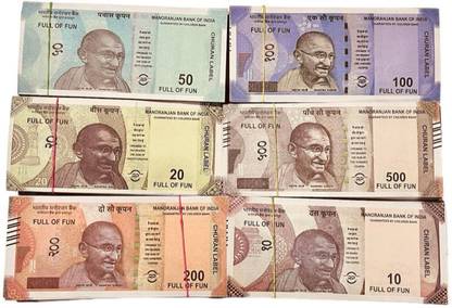 BRILLARE Dummy Currency 400 Fake Notes Artificial Playing Currency Learn Money Skills Gag toy Gag Toy