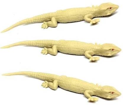BLC 3 Pcs Silicone Chipkali For Prank Rubber Lizard For Prank Plastic Chipkali Insects Toy For Make Fool and fun gag toy Gag Toy