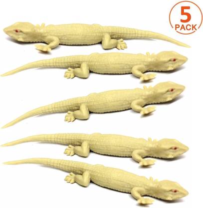 BRAND HOME Set of 5 Fake Lizard House Gecko Rubber Practical Jokes & Prank Trick Toys Prank Toys Gag Toy
