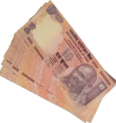 Velinor Nakli Indian Rupee Play Money Set: 100 Rs 10 Notes for Children’s Pretend Play Gag Toy