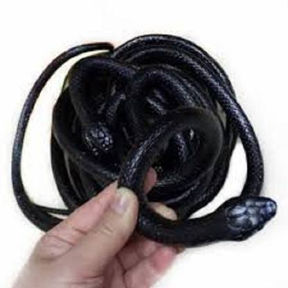 s yuvraj p-90 rubber snake prank toy for kids 1pc (black) Gag Toy