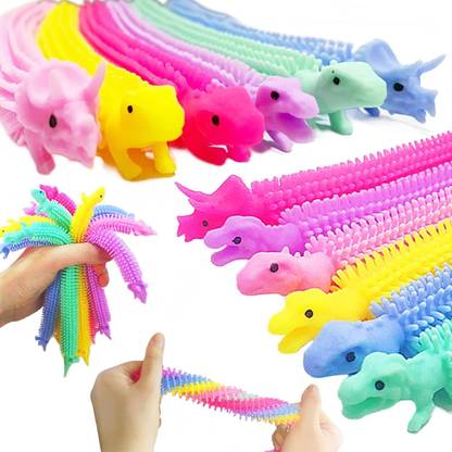 AGC Dinosaur Fidget Toys Stretchy (Pack Of 1) (Color & Design As Per Availability) Stress Relief Toy Gag Toy