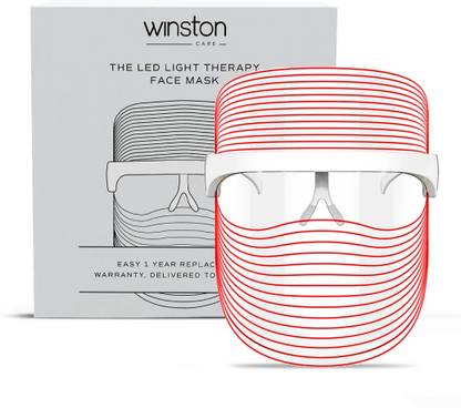 Winston 3 in 1 Led Face Mask Light Therapy for Rejuvenation, Glowing and Clear Skin Portable Galvanic Facial Machine