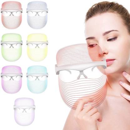 WBC Worldbeautycare 7 Colors LED Beauty Face Mask | Photon therapy Mask Skin Rejuvenation Mask Portable Galvanic Facial Machine