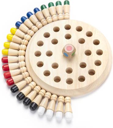 Learn With Fun Wooden Memory Chess Matching Game for Kids Educational Board Games