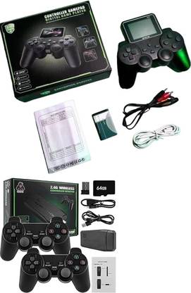 g traders TV Video Game 2.4G Console Stick 64GB With Controller Gamepad Digital (Combo) Game Control Mount