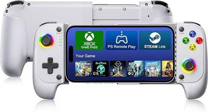 PunnkFunnk Mobile & PC Game Controller for iOs/Android, Hall Effect Phone Controller Case Bluetooth  Gamepad