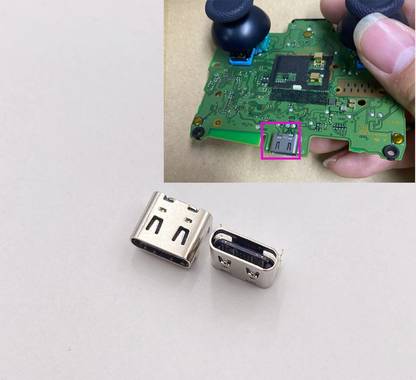 PSS Charging Port Plug Power Connector Type-C Charger Socket for PS5 Controller  Gaming Accessory Kit