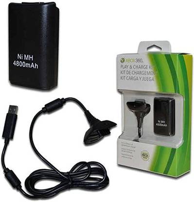 DKD 4800mAh Rechargeable Battery for Xbox 360 Console  Gaming Accessory Kit