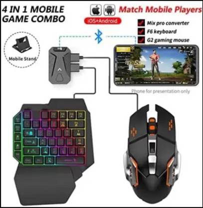 RYT Bluetooth Gaming Keyboard Mouse Convertor For Smartphone  Gaming Accessory Kit