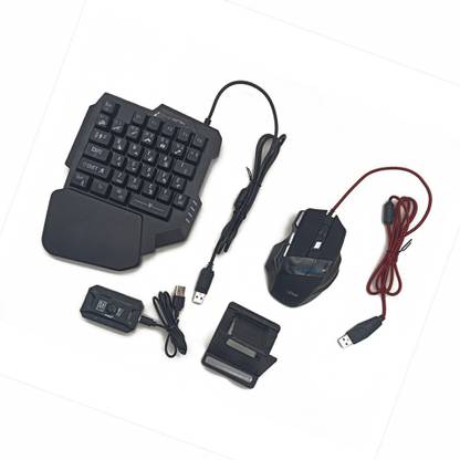 PTCMart Improved gaming experience with faster reaction time, play your mobile games using the keyboard and the mouse, 4 in 1 Bluetooth Gaming Keyboard Mouse Converter Combo for Smartphone  Gaming Accessory Kit