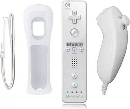 DKD 2 In1 wii nintendo Wireless Joystick Remote Controller Built-in Motion Gamepad  Gaming Accessory Kit