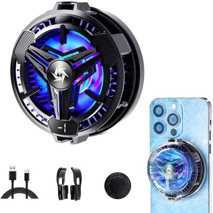 Lipzie Phone Cooler Gaming Fan, Led Gaming Mobile Cooler Fan With Digital Display  Gaming Accessory Kit