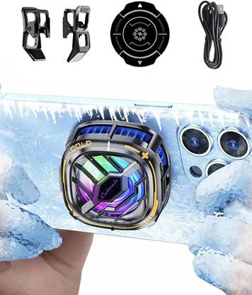Cubonic Magnetic Phone Cooler Fan, RGB Portable Radiator Temperature Display  Gaming Accessory Kit