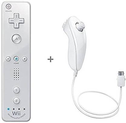 PSS Controller Motion Plus with Nunchuck Wii Remote Controller with Wrist Strap Case  Gaming Accessory Kit