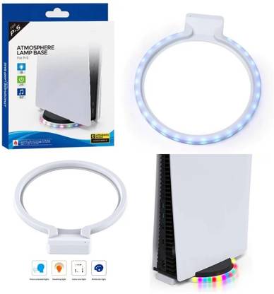 TMG RGB LED Base Light Stand for PS5 Console, Adjustable Console Base Vertical Stand  Gaming Accessory Kit