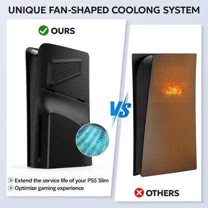 PSS PS5 Slim Faceplate SIim Side Plates with Cooling Vents, Anti-Scratch Dustproof  Gaming Accessory Kit
