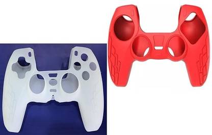 PSS 2Pack Silicone Cover for PS4 Controller Duelsense Controller (White V1/Red V2)  Gaming Accessory Kit