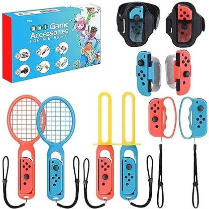 PSS 10 in 1 Family Sports Game Accessories Kit for Switch OLED, Joycon Grip  Gaming Accessory Kit