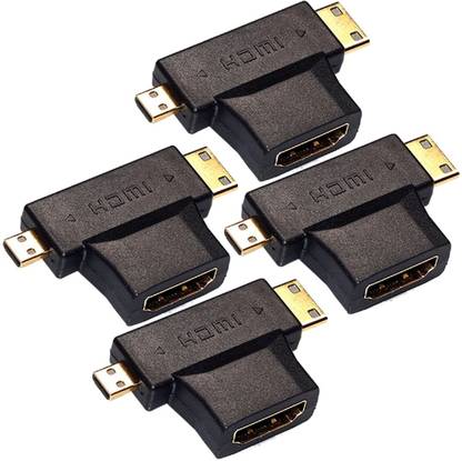 MX Micro HDMI Male|Mini HDMI Male|HDMI Female T Type Connector, MX3664 (PACKOF4) Gaming Adapter