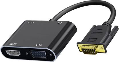Tobo VGA to HDMI VGA Adapter VGA Splitter (1 in 2 Out) for Computer,VGA-to-VGA/HDMI Gaming Adapter