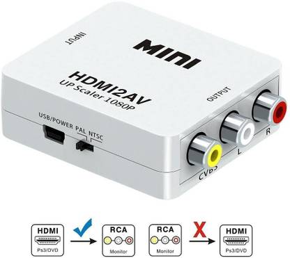 fdealz HDMI to AV RCA Adapter; HDMI - AV AV Composite Video Audio Converter Adapter Gaming Adapter