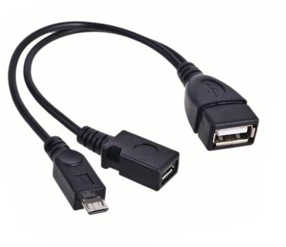 ZENIFY 2 in 1 OTG Amazon fire Stick Cable Micro USB y Splitter USB 2.0 Aadhar OTG Host Gaming Adapter