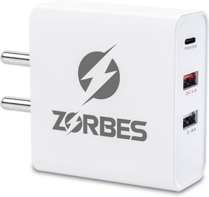 HASTHIP USB C Charger 65W PD 3.0 GaN Charger Type C India Adapter with 3-Port Fast Gaming Adapter