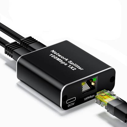 BKC Ethernet Splitter 1 to 2, 1000Mbps Ethernet Cable Splitter Extend Network Gaming Adapter