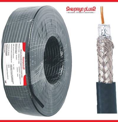 Shivpriya  TV-out Cable Plus2 R G-6 CU (Solid Copper) Coaxial 100 Mtr Cable