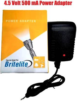 BALRAMA 4.5 Volt 500 mA Power Adapter 4.5v for Britelite Torch Light Toys AC DC Charger Electronic Components Electronic Hobby Kit