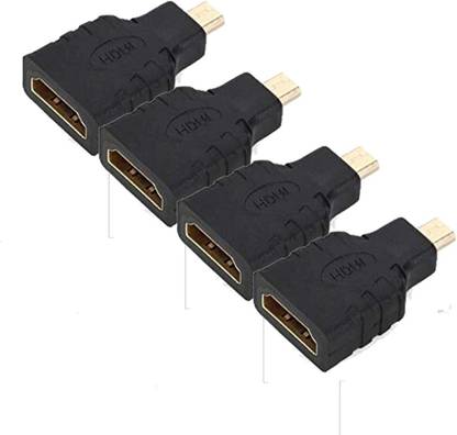 MX HDMI D Micro Male To HDMI 19Pin Female Connector Gold Plated, MX3461 (PACKOF4) Gaming Adapter