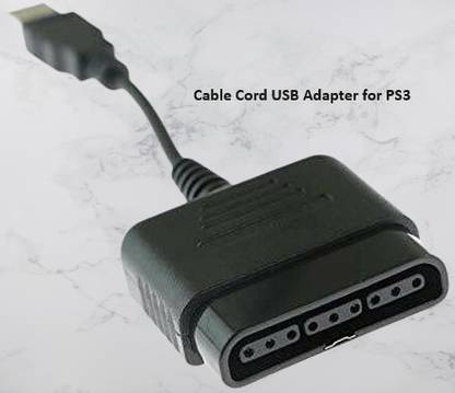 Tech Aura PS2 to PS3/PC Controller Converter Cable Cord USB Adapter for PS3 PC (Pack of 1) Gaming Adapter